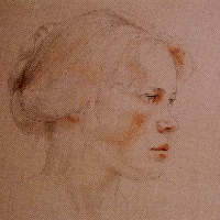 Portrait of Girl with Blond Hair