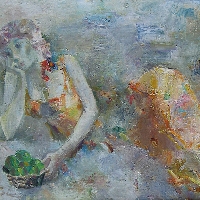 Woman with Green Apples