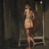 Nude by a Mirror