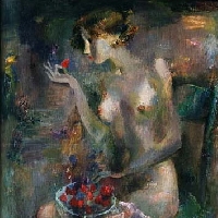 Woman with Strawberry